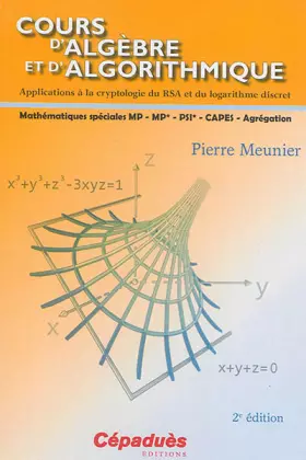 Couverture du produit · Cours d'algèbre et d'algorithmique
