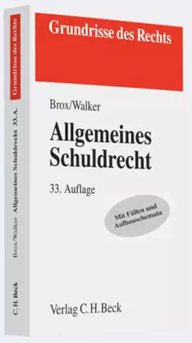 Couverture du produit · Allgemeines Schuldrecht (Grundrisse des Rechts)