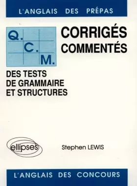 Couverture du produit · L'anglais des prépas: Corrigés commentés des tests de grammaire et structures 1984-1988