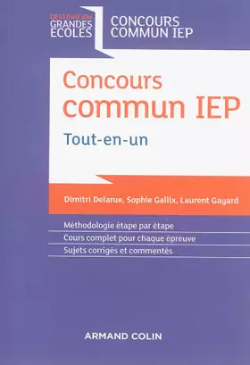 Couverture du produit · Concours commun IEP - Tout-en-un: Tout-en-un