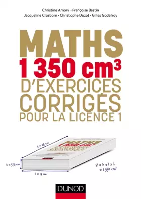 Couverture du produit · Maths - 1350 cm3 d'exercices corrigés pour la Licence 1