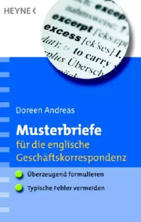 Couverture du produit · Musterbriefe für die englische Geschäftskorrespondenz: Überzeugend formulieren - Typische Fehler vermeiden