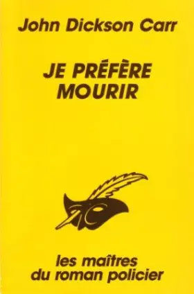 Couverture du produit · Je préfère mourir