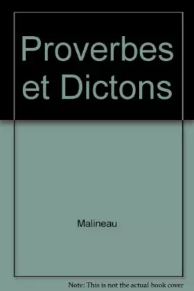 Couverture du produit · Proverbes et dictons