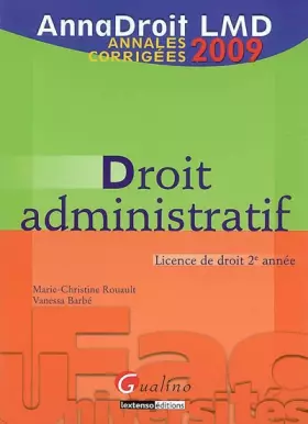 Couverture du produit · Droit administratif : Annales corrigées