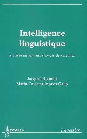 Couverture du produit · Intelligence linguistique, le calcul du sens des énoncés élémentaires