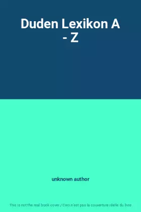 Couverture du produit · Duden Lexikon A - Z