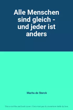 Couverture du produit · Alle Menschen sind gleich - und jeder ist anders