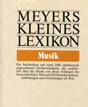 Couverture du produit · Musik: Ein Sachlexikon (Meyers kleines Lexikon)