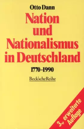 Couverture du produit · Nation Und Nationalismus in Deutschland 1770-1990