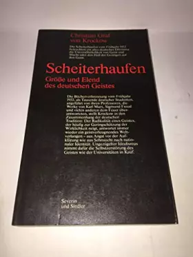 Couverture du produit · Scheiterhaufen. Größe und Elend des deutschen Geistes