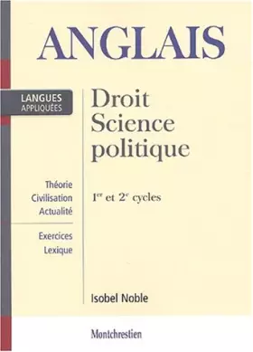 Couverture du produit · Anglais appliqué. Droit, Science politique 1er et 2ème cycles