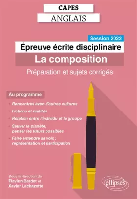 Couverture du produit · CAPES Anglais - Epreuve écrite disciplinaire - La composition - Session 2023: Préparation et sujets corrigés