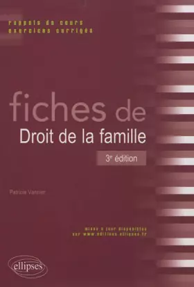 Couverture du produit · Fiches de Droit de la Famille Rappel de Cours & Exercices Corrigés