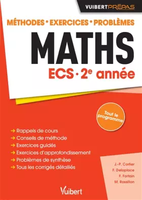 Couverture du produit · Maths ECS 2e année: Méthodes - Exercices - Problèmes
