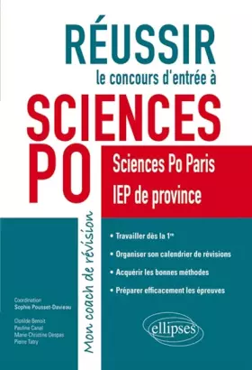Couverture du produit · Réussir le Concours d'Entrée à Sciences Po Paris IEP de Province Mon Coach de Révision