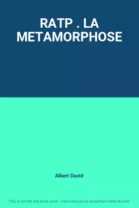 Couverture du produit · RATP . LA METAMORPHOSE