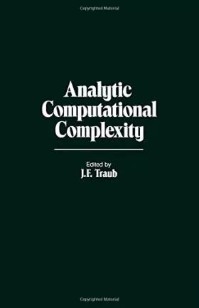 Couverture du produit · Analytic computational complexity