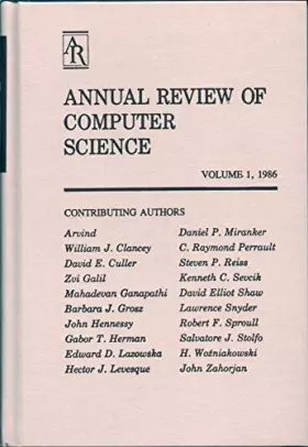 Couverture du produit · Annual Review of Computer Science, 1986