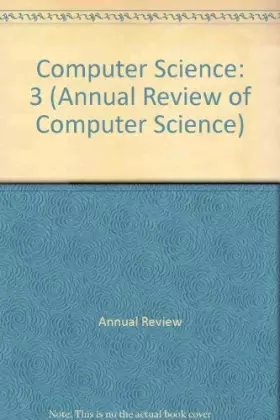 Couverture du produit · Annual Review of Computer Science: 3
