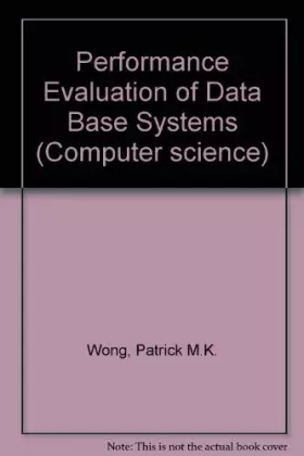 Couverture du produit · Performance evaluation of data base systems (Computer science)