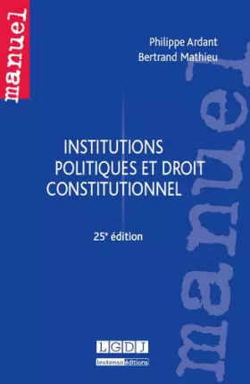 Couverture du produit · Institutions politiques et droit constitutionnel