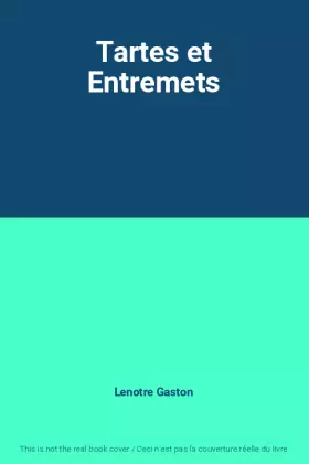 Couverture du produit · Tartes et Entremets