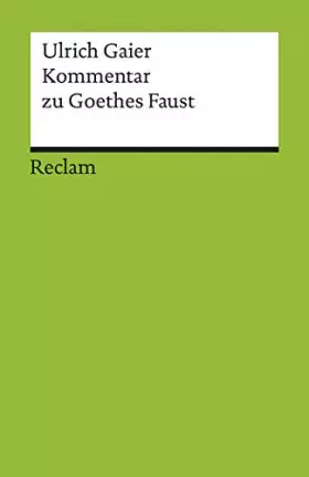 Couverture du produit · Kommentar zu Goethes Faust.