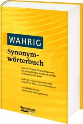 Couverture du produit · WAHRIG Band 3 Synonymwörterbuch