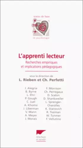 Couverture du produit · L'APPRENTI-LECTEUR. Recherches empiriques et implications pédagogiques