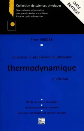 Couverture du produit · EXERCICES ET PROBLEMES DE PHYSIQUE : THERMODYNAMIQUE. 3ème édition