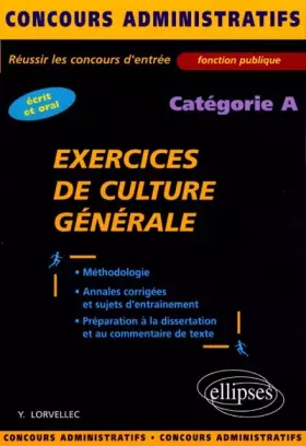 Couverture du produit · Exercices de culture générale : Catégorie A
