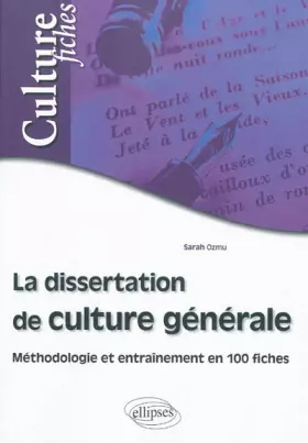 Couverture du produit · La dissertation de culture générale
