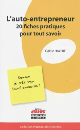 Couverture du produit · L'auto-entrepreneur : 20 fiches pratiques pour tout savoir