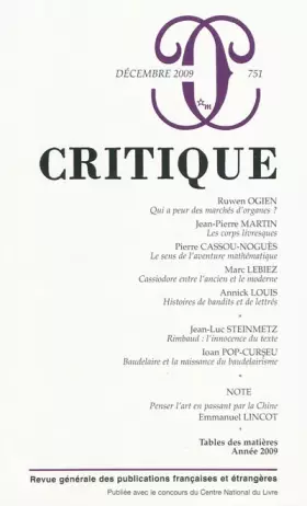 Couverture du produit · Revue critique 751