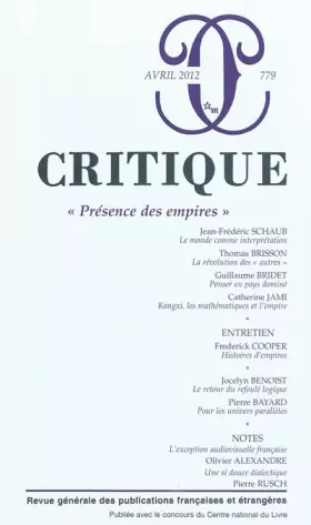Couverture du produit · Revue critique 779