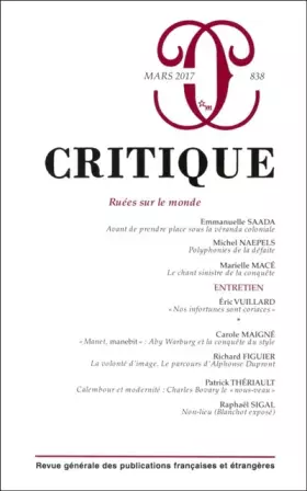 Couverture du produit · Critique 838: RUEES SUR LE MONDE