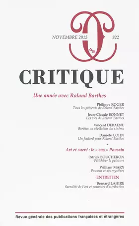 Couverture du produit · Revue critique 822