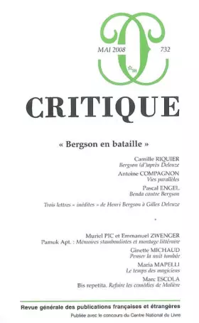 Couverture du produit · Critique 732 - Mai 2008 : Bergson en bataille