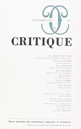 Couverture du produit · Revue Critique