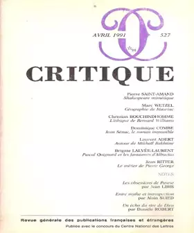 Couverture du produit · Revue Critique, numéro 527