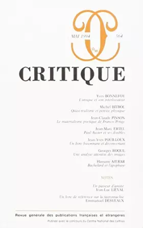 Couverture du produit · Revue Critique, numéro 564