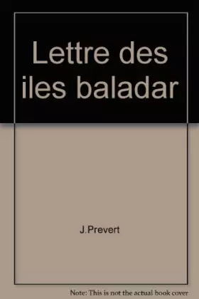 Couverture du produit · Lettre des iles baladar