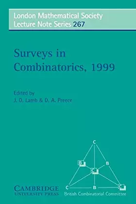 Couverture du produit · Surveys in Combinatorics, 1999 (London Mathematical Society Lecture Note Series, Series Number 267)