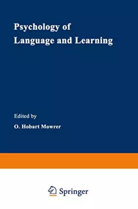 Couverture du produit · Psychology of Language and Learning (Cognition and Language: A Series in Psycholinguistics)