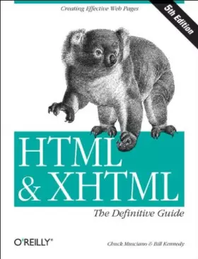 Couverture du produit · HTML & XHTML: The Definitive Guide, Fifth Edition