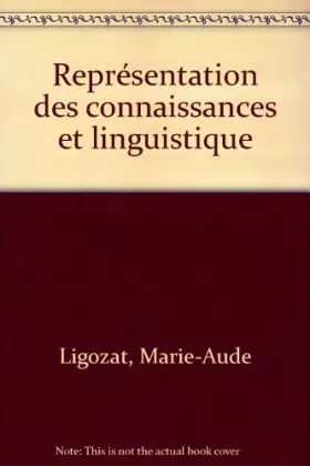 Couverture du produit · Représentation des connaissances et linguistique