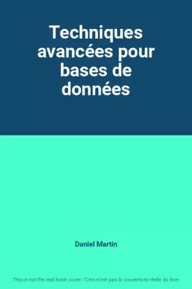 Couverture du produit · Techniques avancées pour bases de données