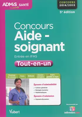 Couverture du produit · Concours Aide-soignant - Entrée en IFAS - Tout-en-un - Concours 2015