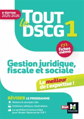 Couverture du produit · Tout le DSCG 1 - Gestion juridique fiscale et sociale - 2025-2026 - Révision
